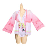 Demon Slayer Kanroji Mitsuri Cosplay Costume Swimsuit Outfits Halloween Carnival Suit